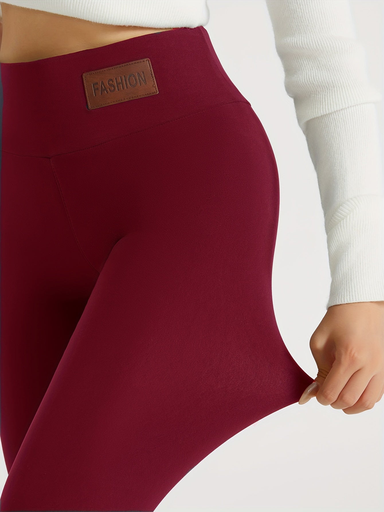 Women's Plush-Lined High Waist Winter Leggings - MISCOZY
