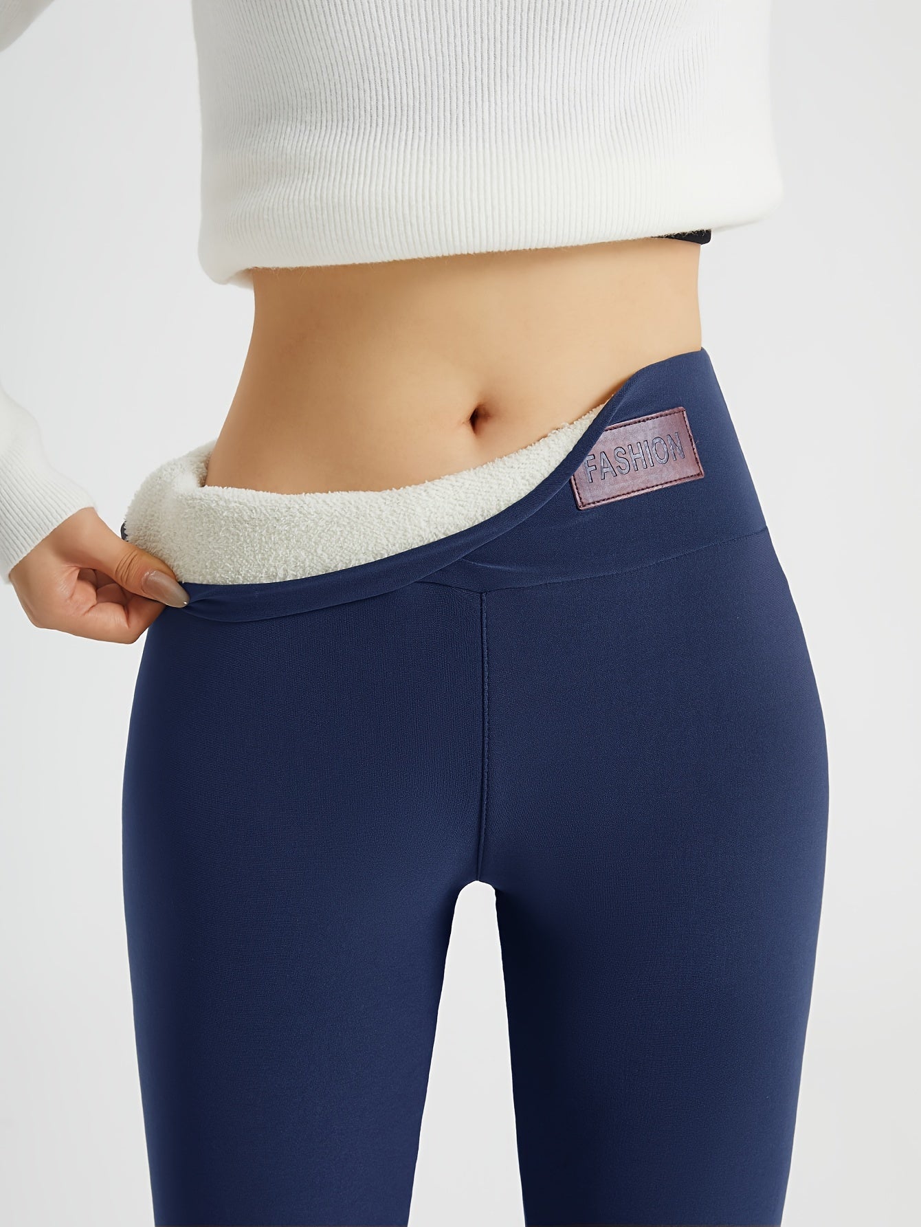 Women's Plush-Lined High Waist Winter Leggings - MISCOZY
