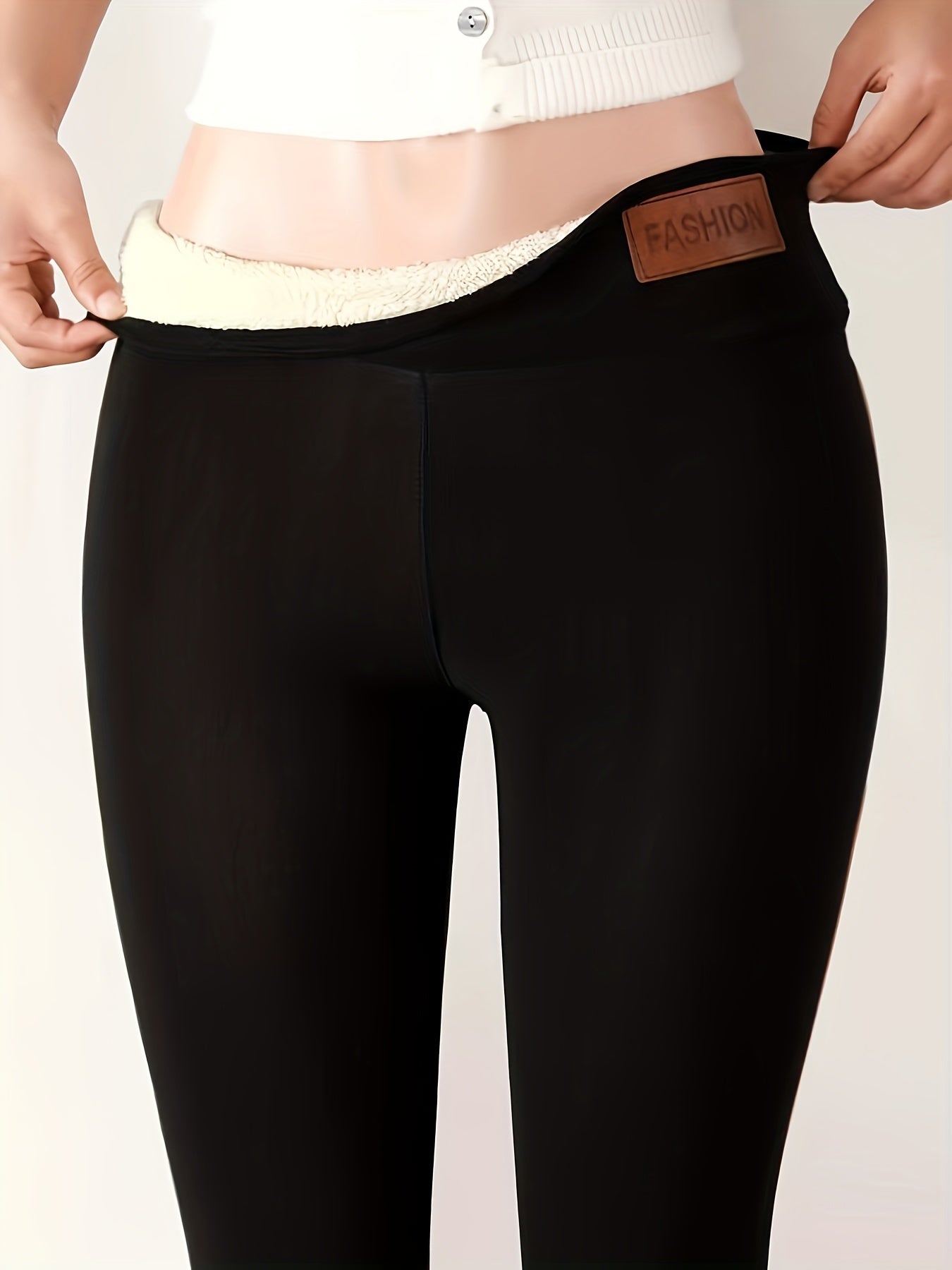 Women's Plush-Lined High Waist Winter Leggings - MISCOZY