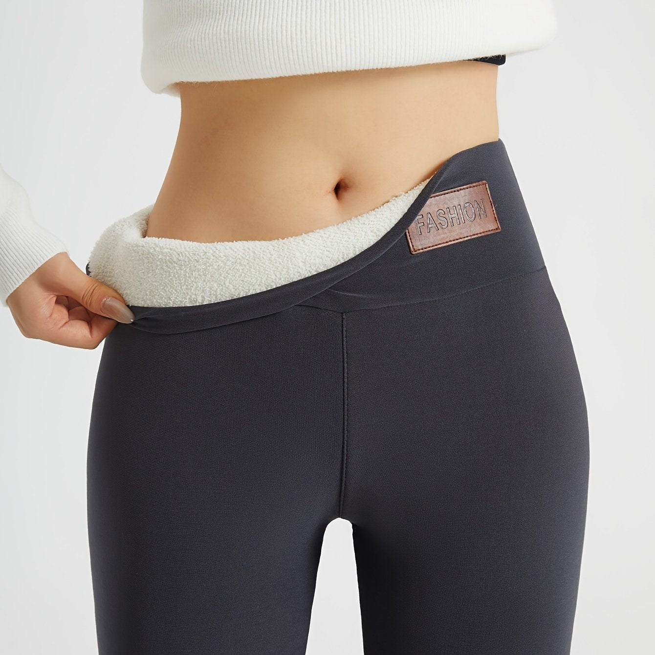 Women's Plush-Lined High Waist Winter Leggings - MISCOZY