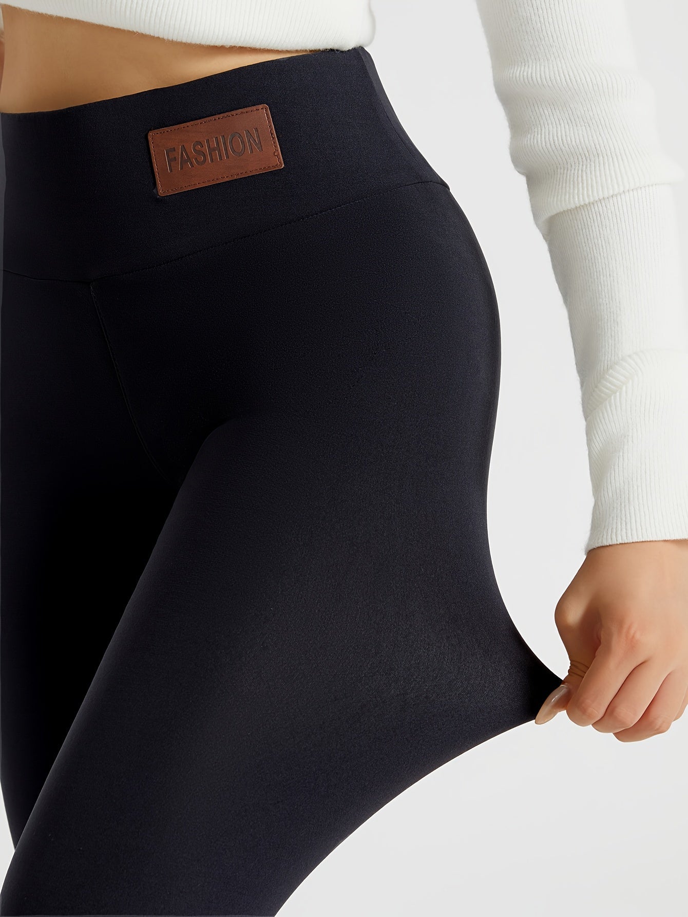 Women's Plush-Lined High Waist Winter Leggings - MISCOZY