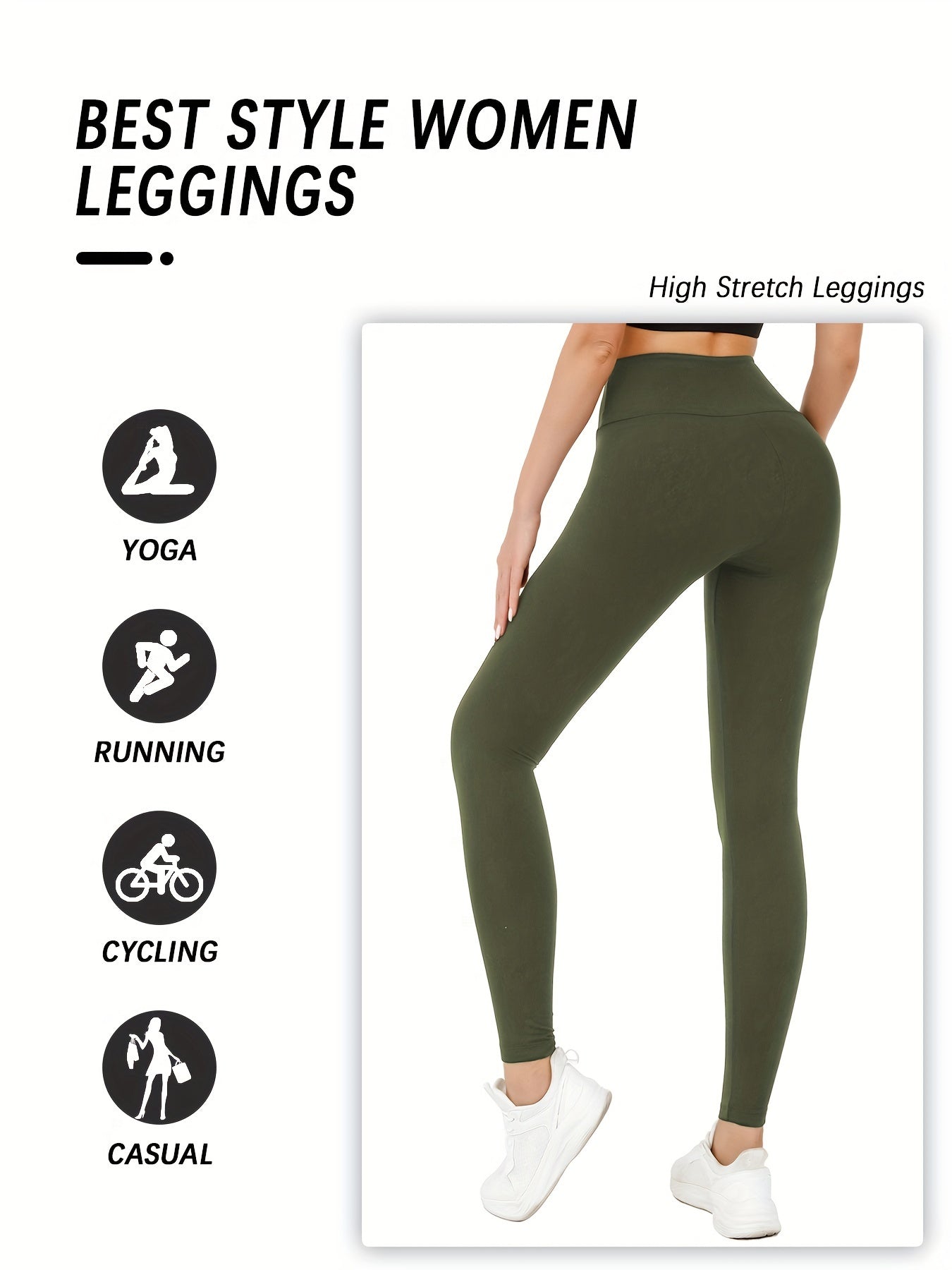 Super Soft High-Waisted Leggings for Women - MISCOZY