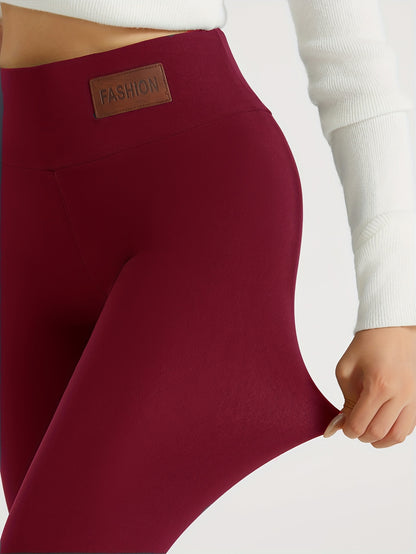 Women's Plush-Lined High Waist Winter Leggings - MISCOZY