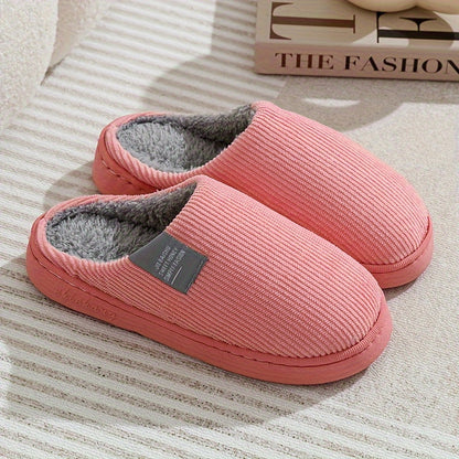 Winter-Ready Cozy Fleece-Lined Slippers - MISCOZY