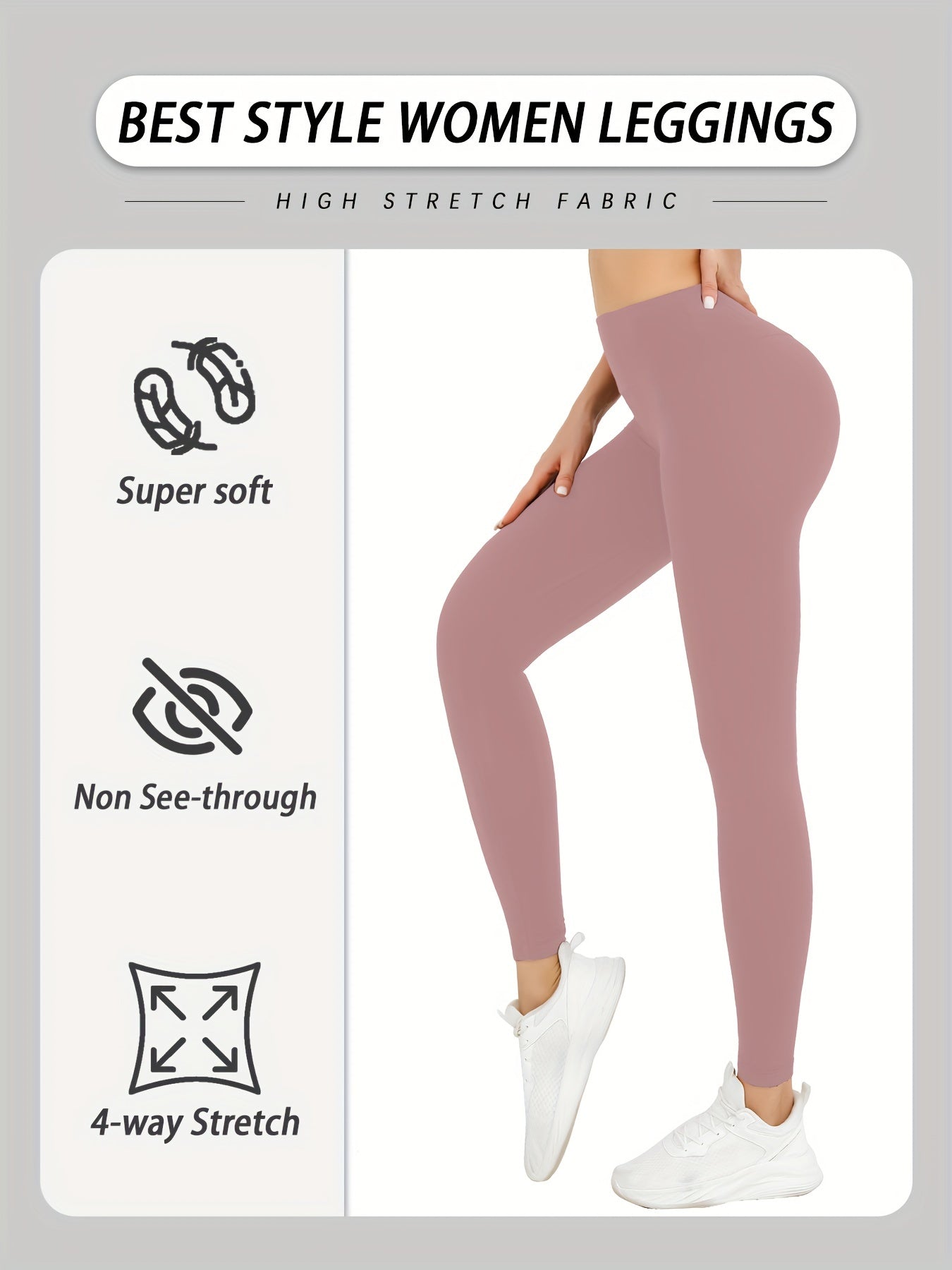 Super Soft High-Waisted Leggings for Women - MISCOZY