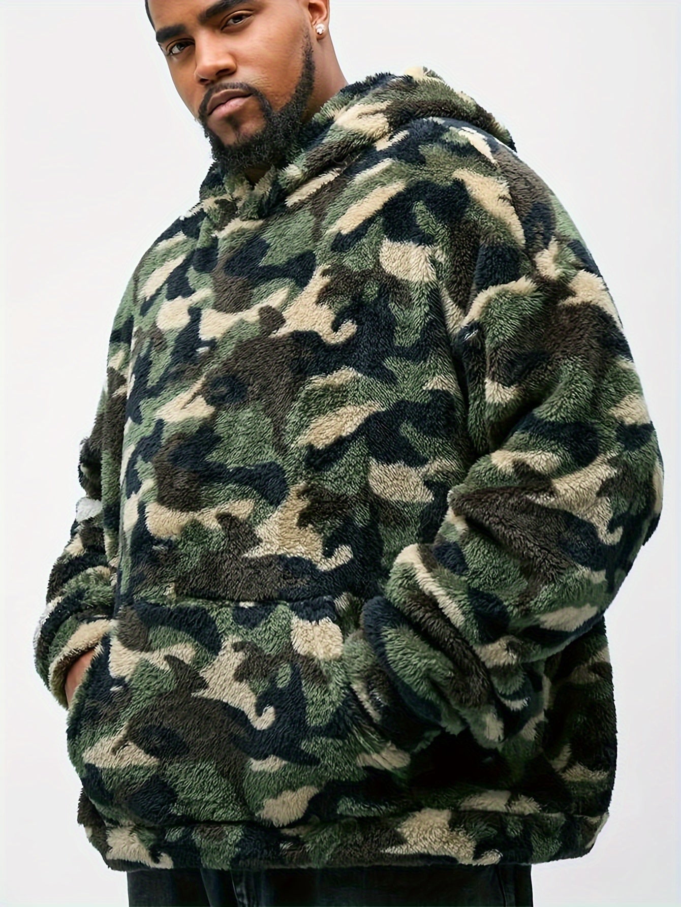 Men's Casual Camo Knit Hoodie - MISCOZY