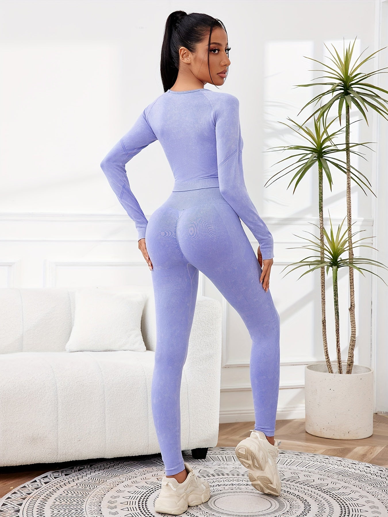 Miscozy's 2-Piece High-Waisted Leggings & Cropped Top Set