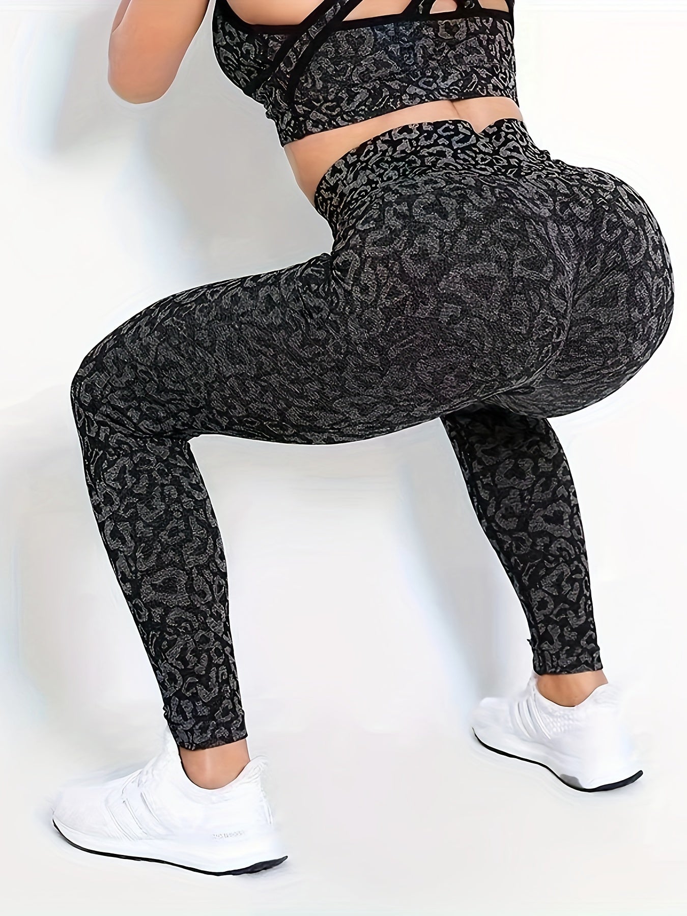 Miscozy Seamless High-Waisted Leopard Yoga Pants