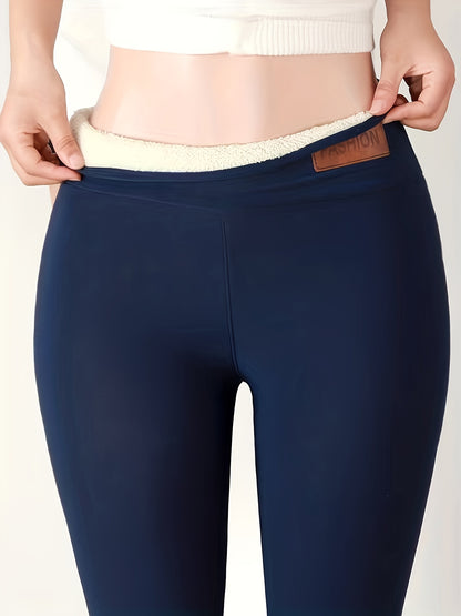 Women's Plush-Lined High Waist Winter Leggings - MISCOZY