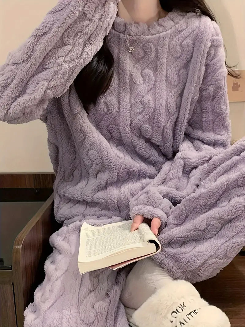 Women's Cozy Plush Pajama Set