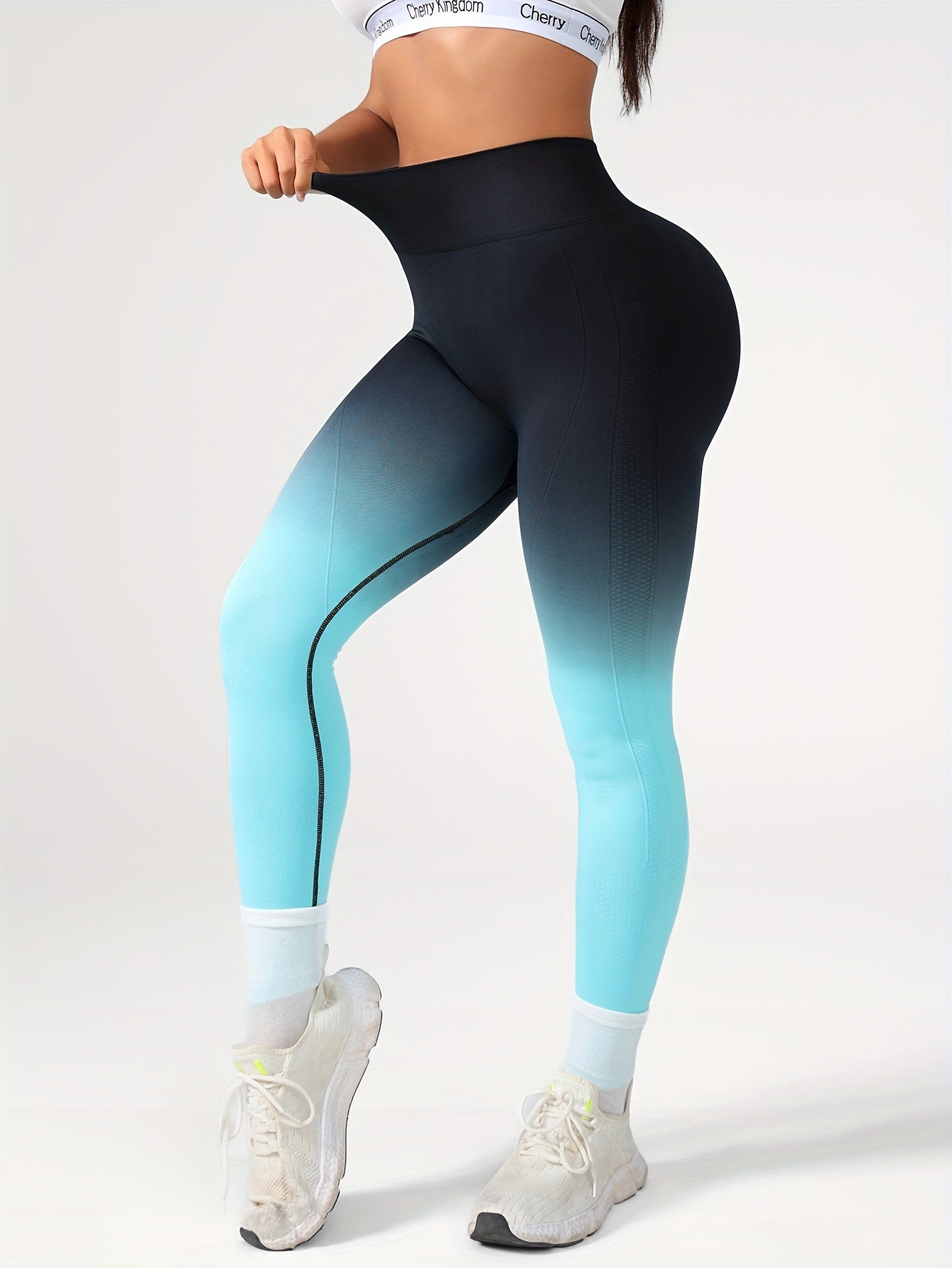 Miscozy High-Waist Ombre Yoga Pants