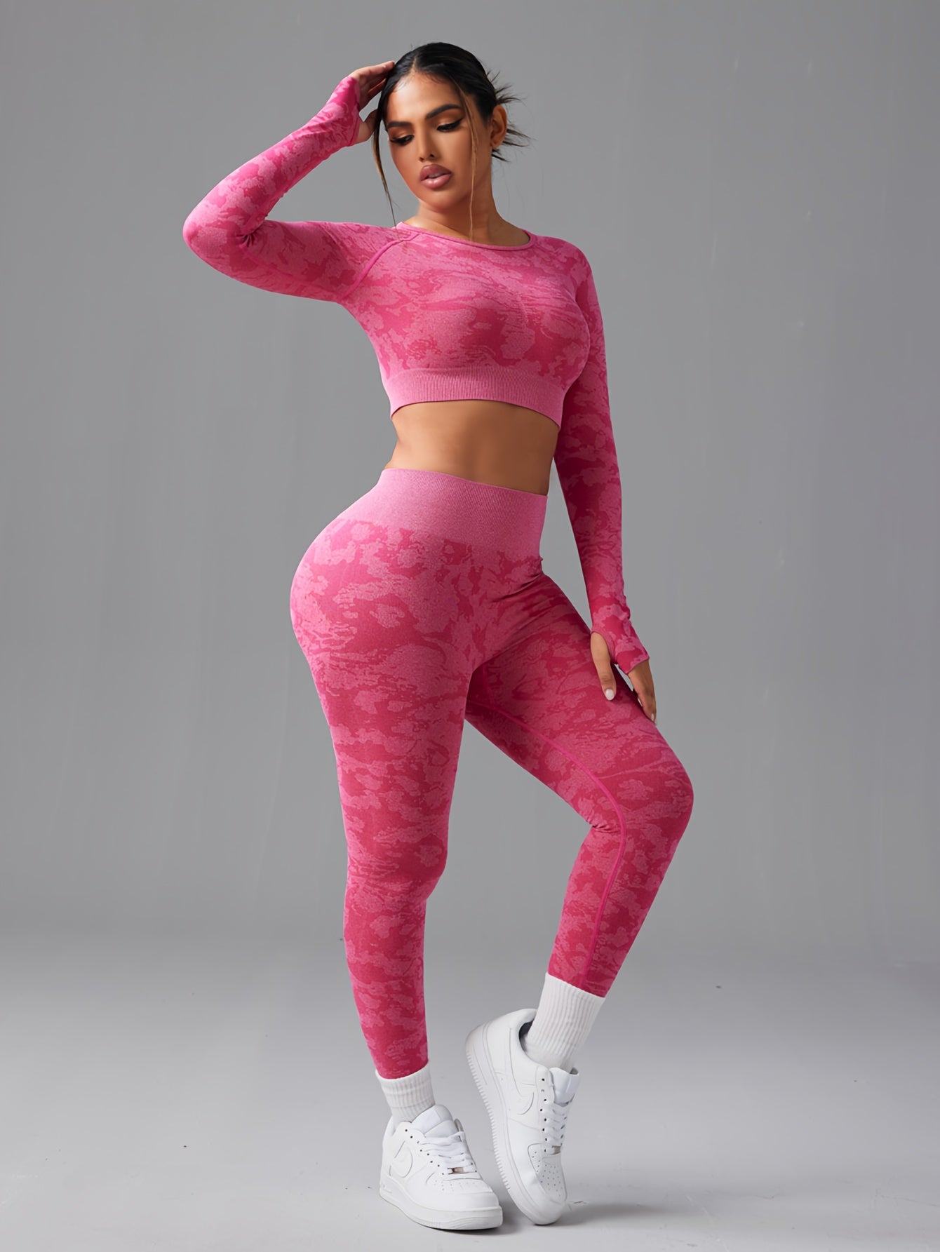 Miscozy Seamless High-Waist Fitness Sports Set