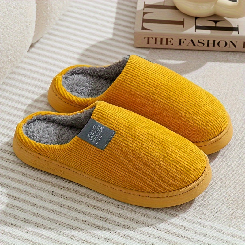 Winter-Ready Cozy Fleece-Lined Slippers - MISCOZY