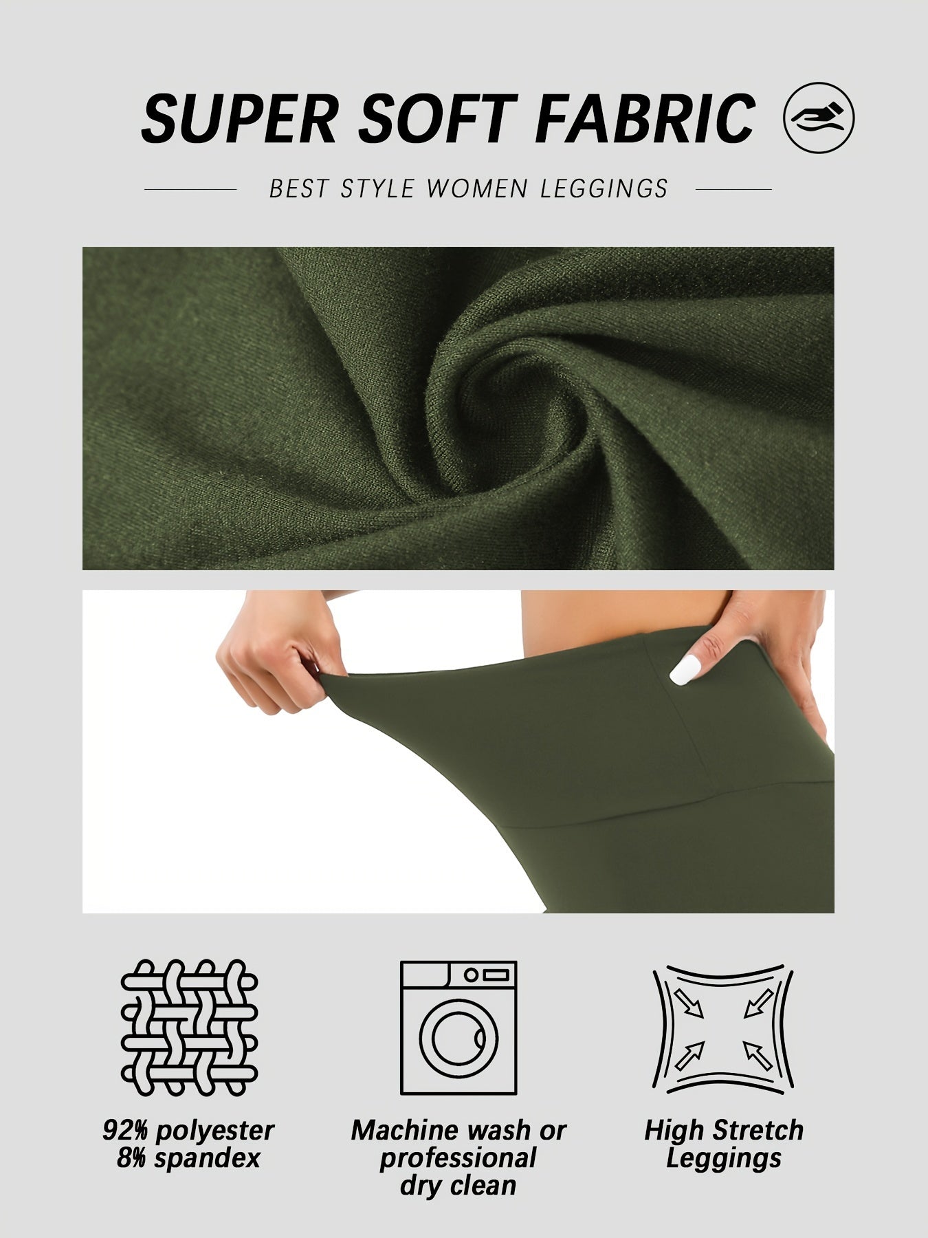 Super Soft High-Waisted Leggings for Women - MISCOZY