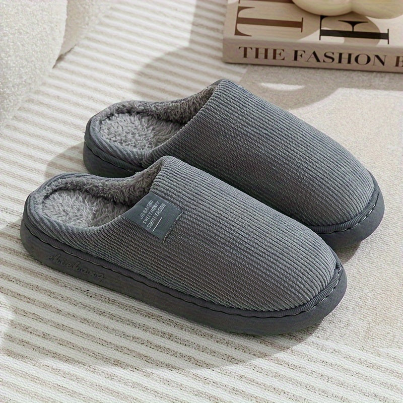 Winter-Ready Cozy Fleece-Lined Slippers - MISCOZY