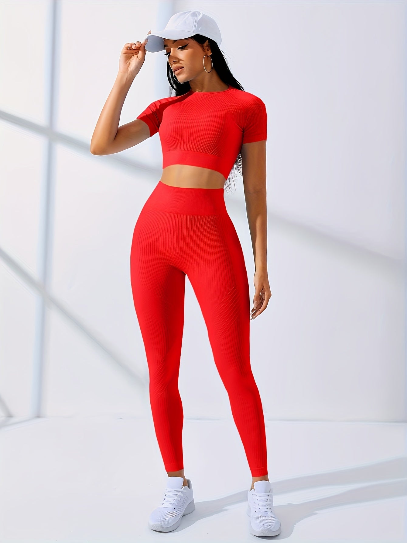 Miscozy 2pcs Yoga Set - Crop Top & High Waist Leggings