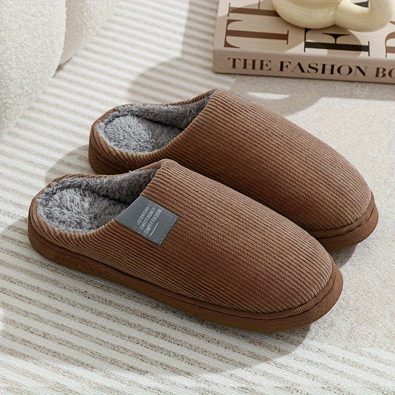 Winter-Ready Cozy Fleece-Lined Slippers - MISCOZY