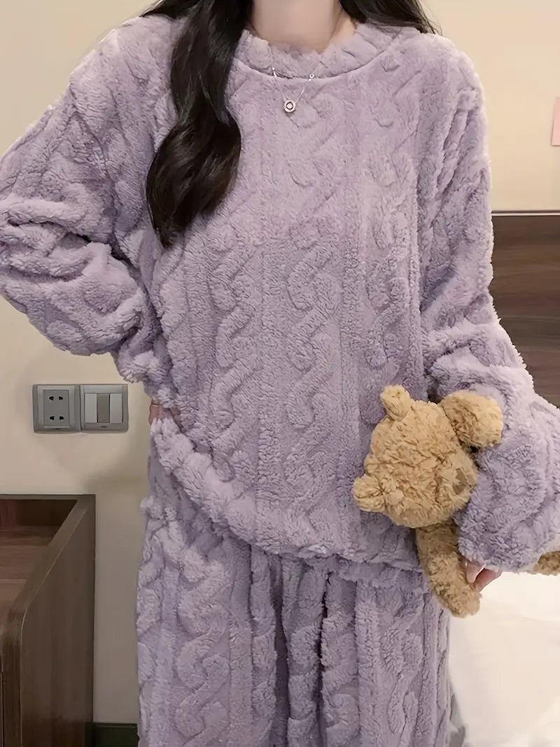 Women's Cozy Plush Pajama Set