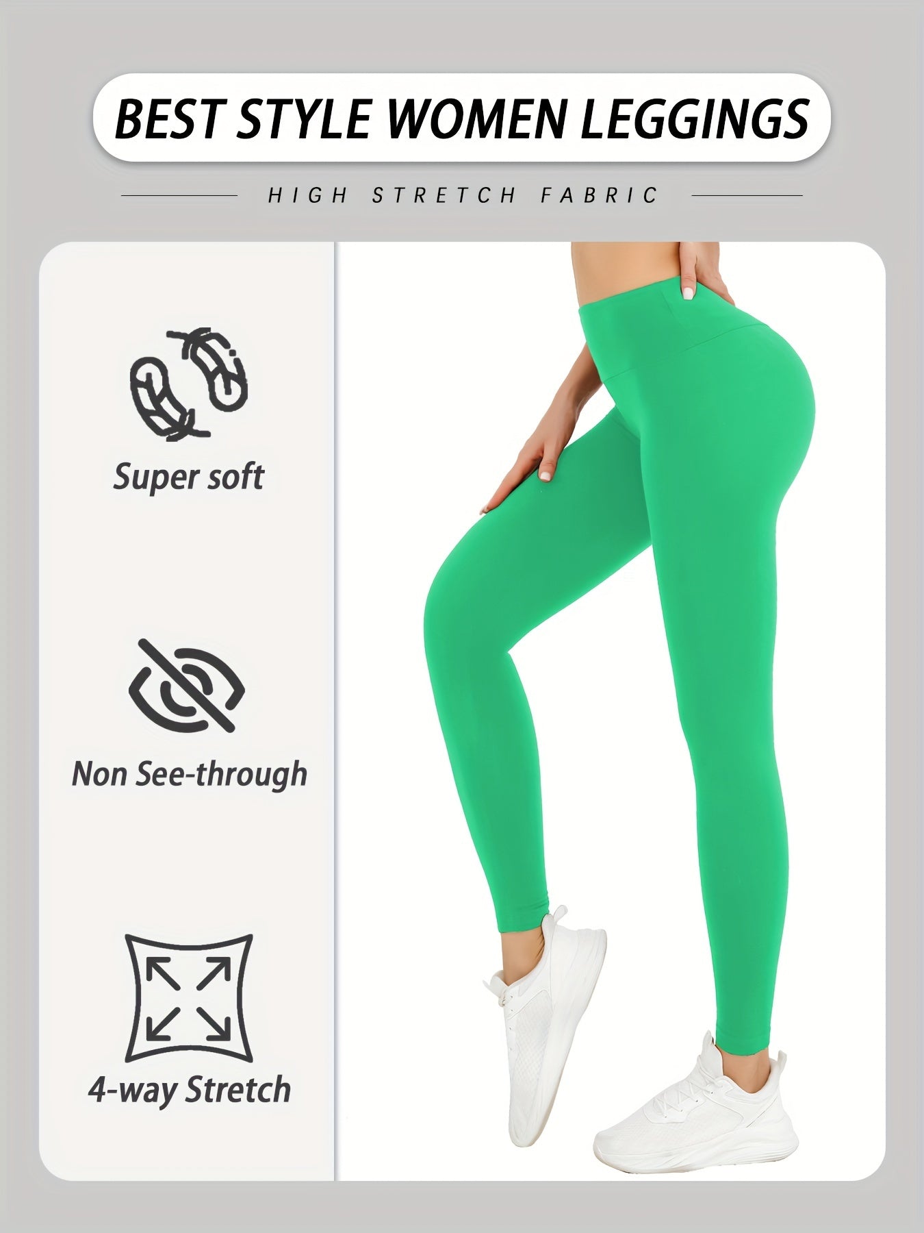 Super Soft High-Waisted Leggings for Women - MISCOZY