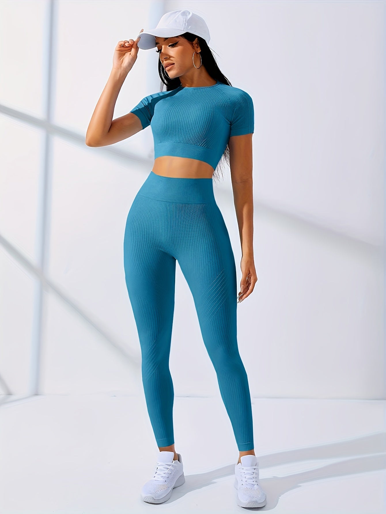 Miscozy 2pcs Yoga Set - Crop Top & High Waist Leggings