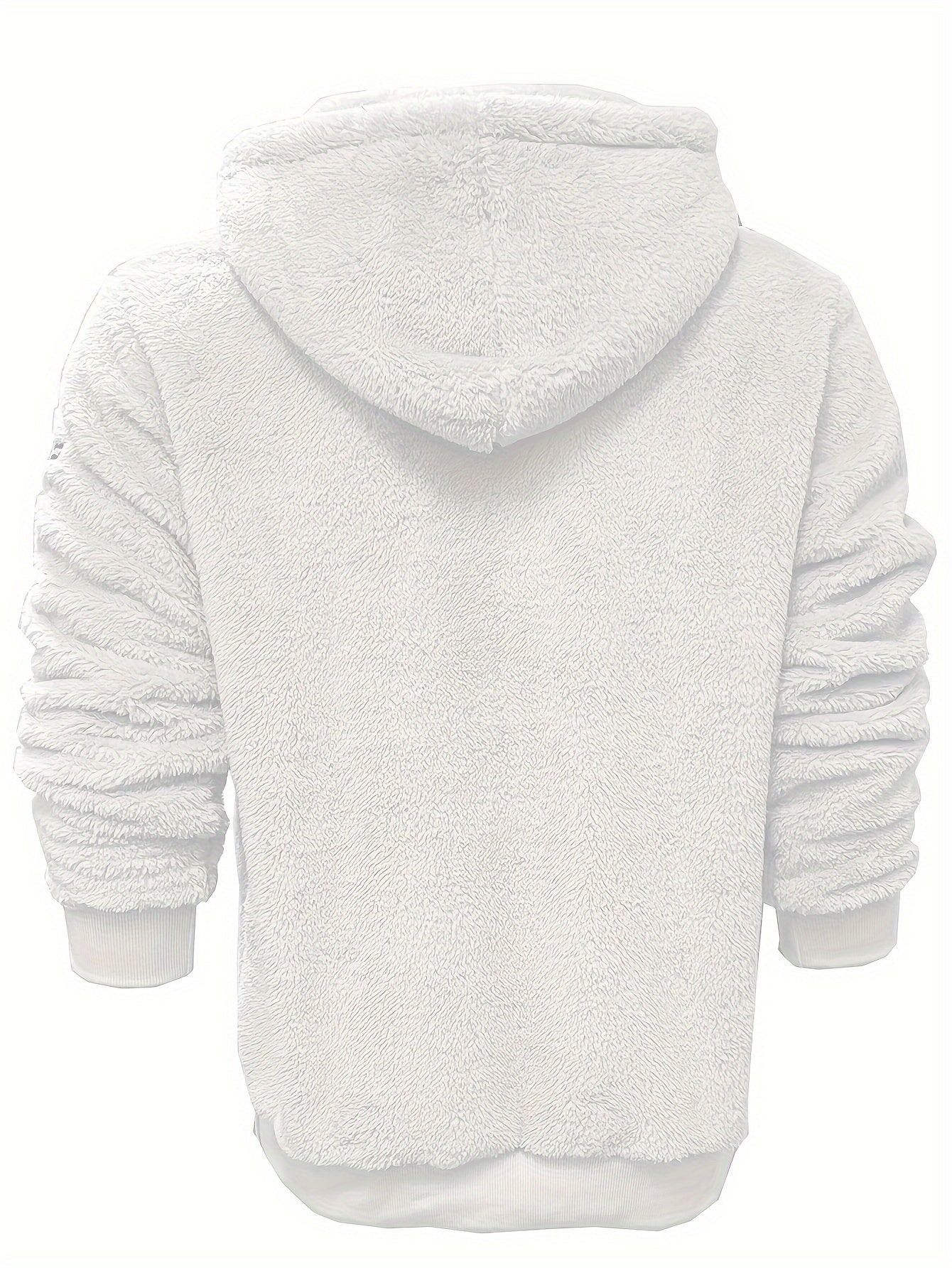 Men's Solid Color Fleece-Lined Hooded Zip-Up Sweatshirt - MISCOZY