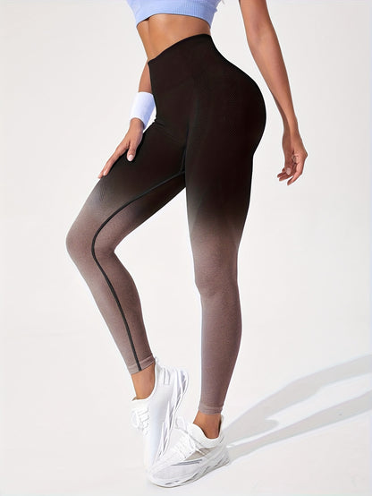 Miscozy Gradient High-Waist Yoga Leggings