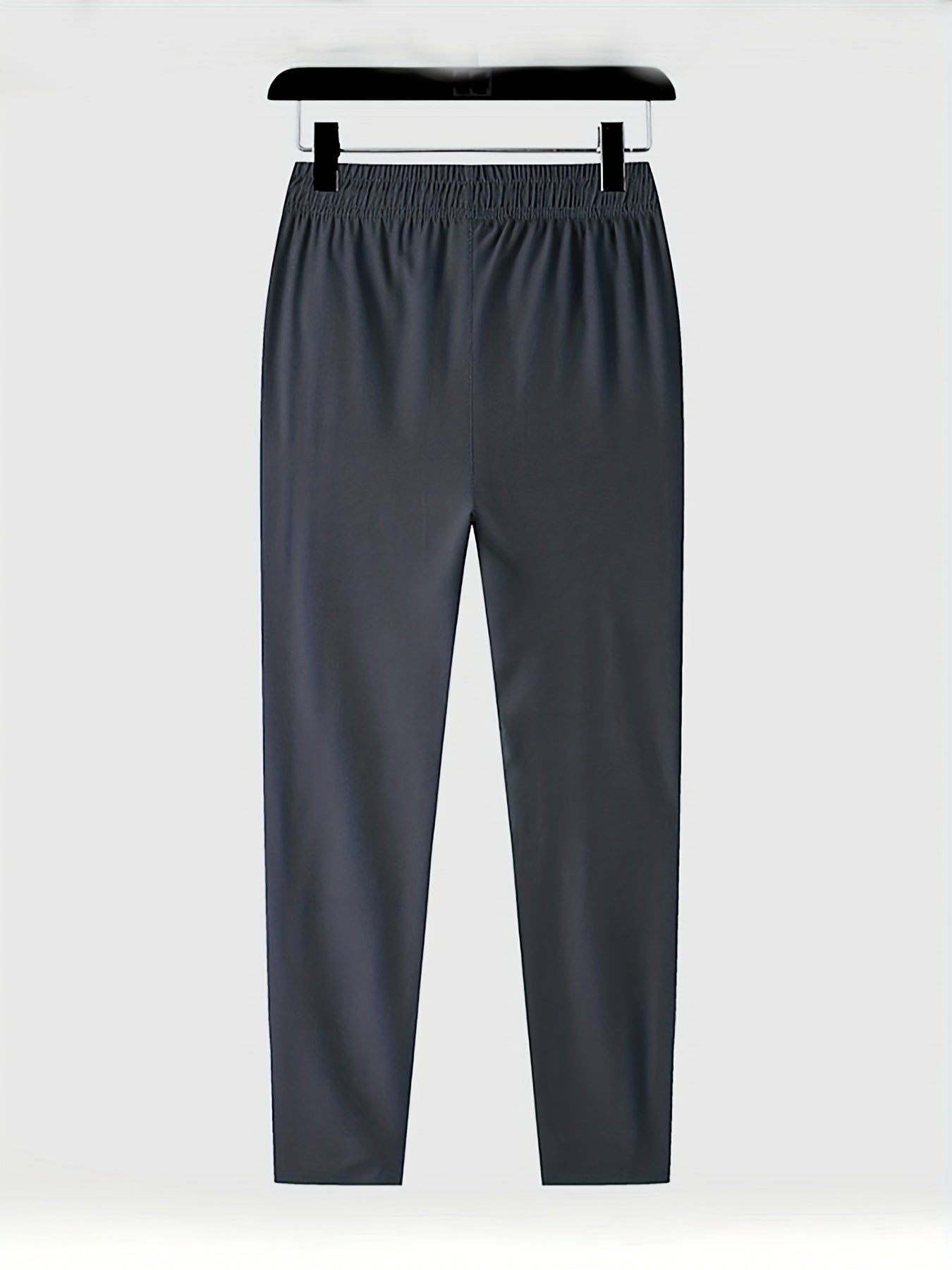 Men's Solid Track Pants With Zipper Pockets - MISCOZY