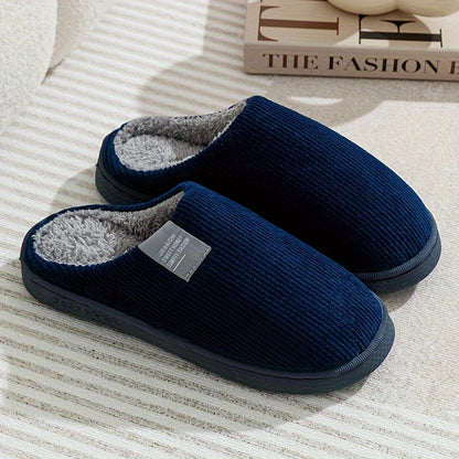 Winter-Ready Cozy Fleece-Lined Slippers - MISCOZY