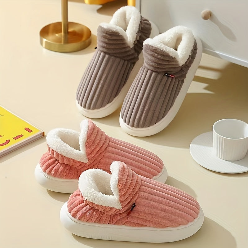 Cozy & Warm Winter Plush Slippers Indoor Outdoor - MISCOZY