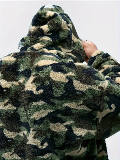 Men's Casual Camo Knit Hoodie - MISCOZY