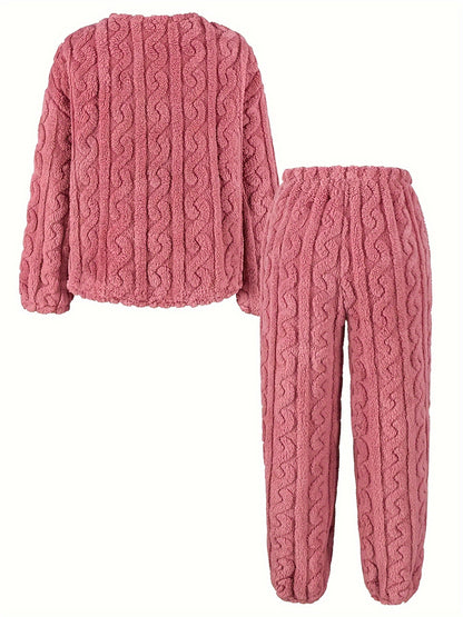 Women's Cozy Plush Pajama Set - MISCOZY