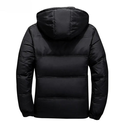 Thick White Duck Down Hooded Winter Jacket - MISCOZY