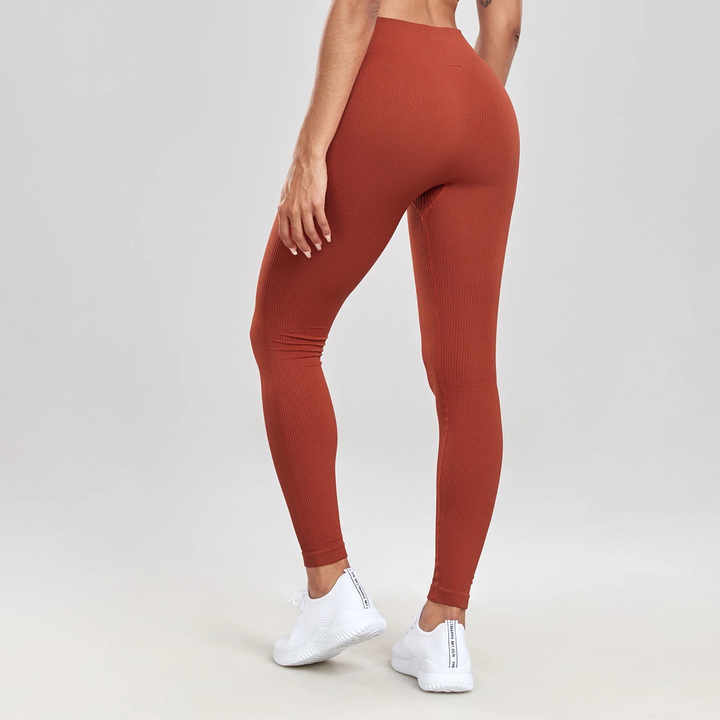 Seamless Ribbed High-Waisted Women's Leggings - MISCOZY