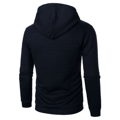 Men's Plaid Jacquard Hoodie - MISCOZY