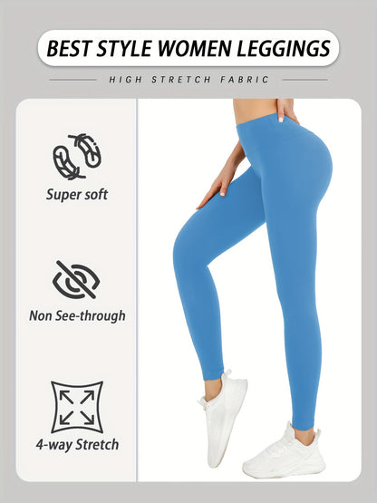 Super Soft High-Waisted Leggings for Women - MISCOZY