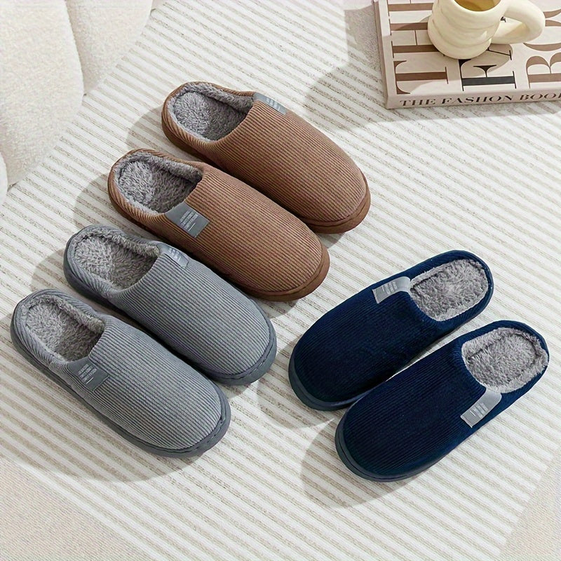 Winter-Ready Cozy Fleece-Lined Slippers - MISCOZY