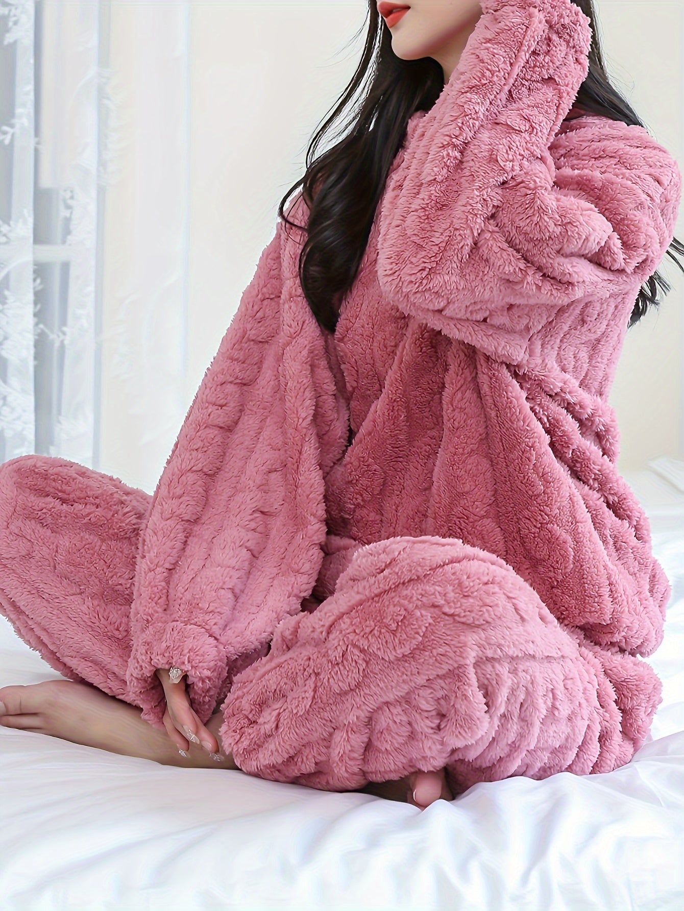 Women's Cozy Plush Pajama Set - MISCOZY