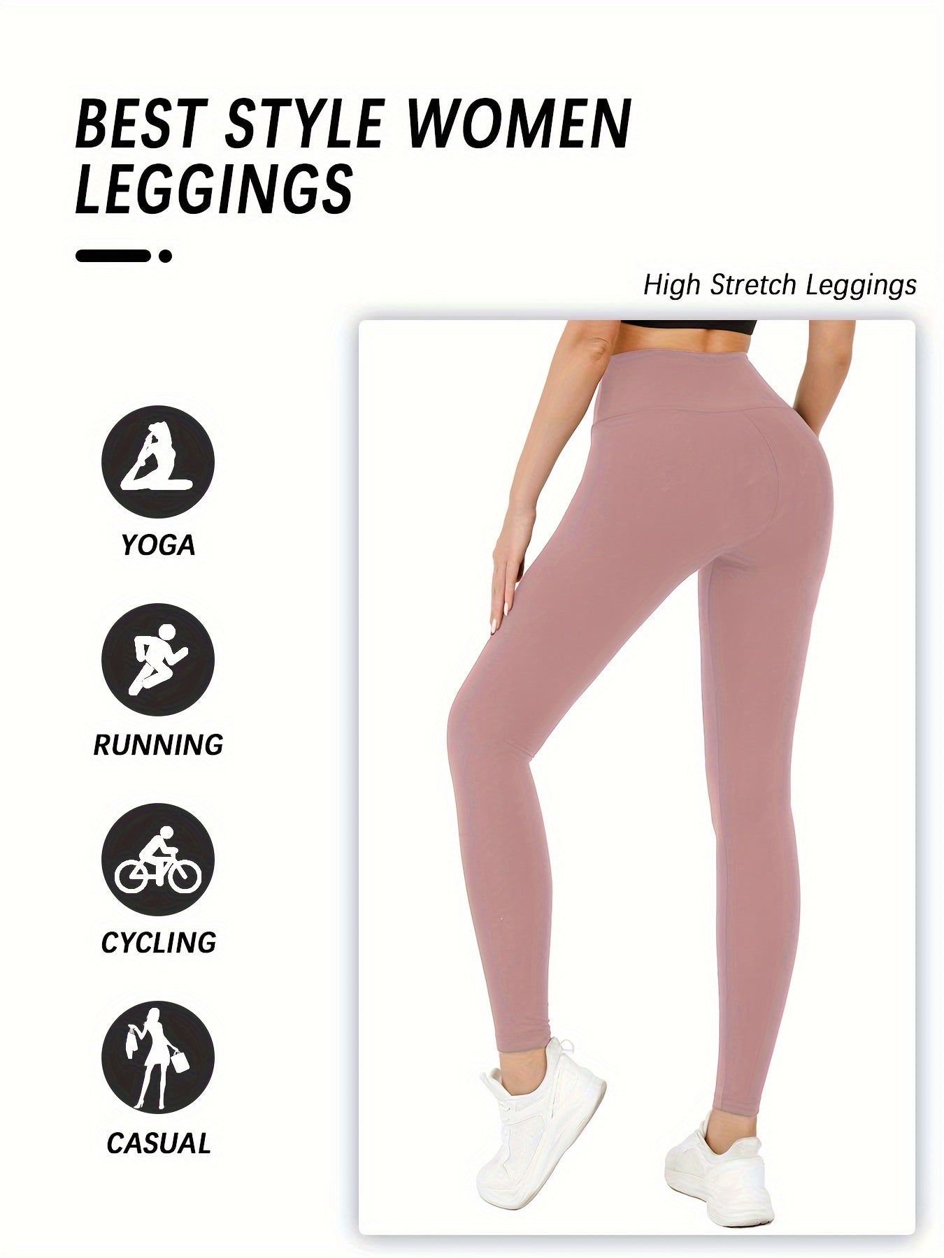 Super Soft High-Waisted Leggings for Women - MISCOZY