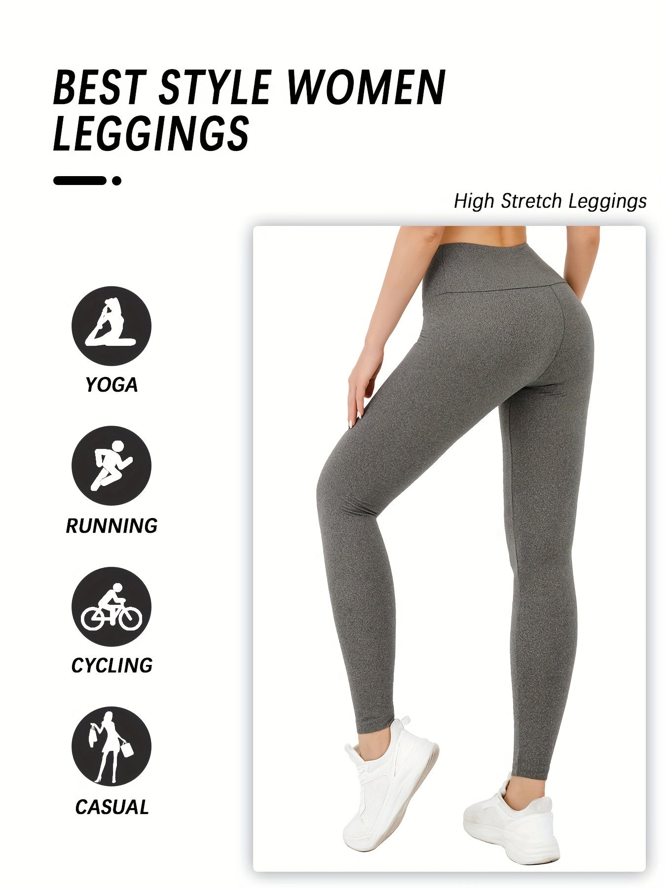 Super Soft High-Waisted Leggings for Women - MISCOZY