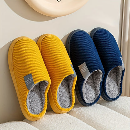 Winter-Ready Cozy Fleece-Lined Slippers - MISCOZY