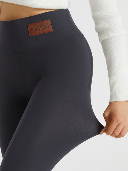 Women's Plush-Lined High Waist Winter Leggings - MISCOZY