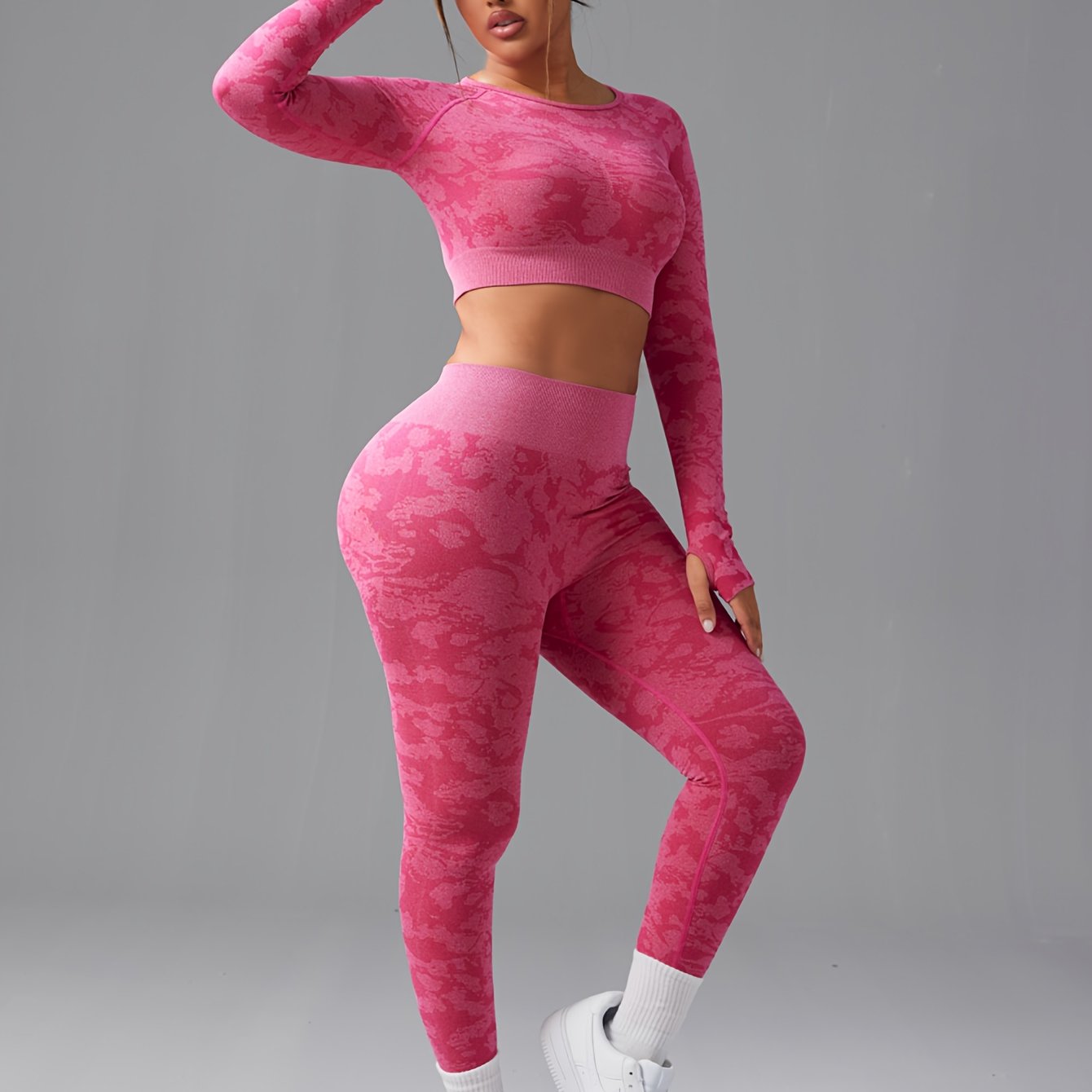 Miscozy Seamless High-Waist Fitness Sports Set