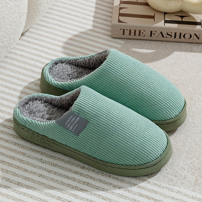 Winter-Ready Cozy Fleece-Lined Slippers - MISCOZY