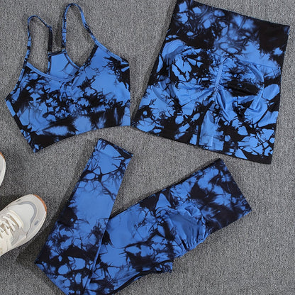 Miscozy's 3-Piece Yoga Set: Cami Sports Bra, High Waist Shorts And Leggings