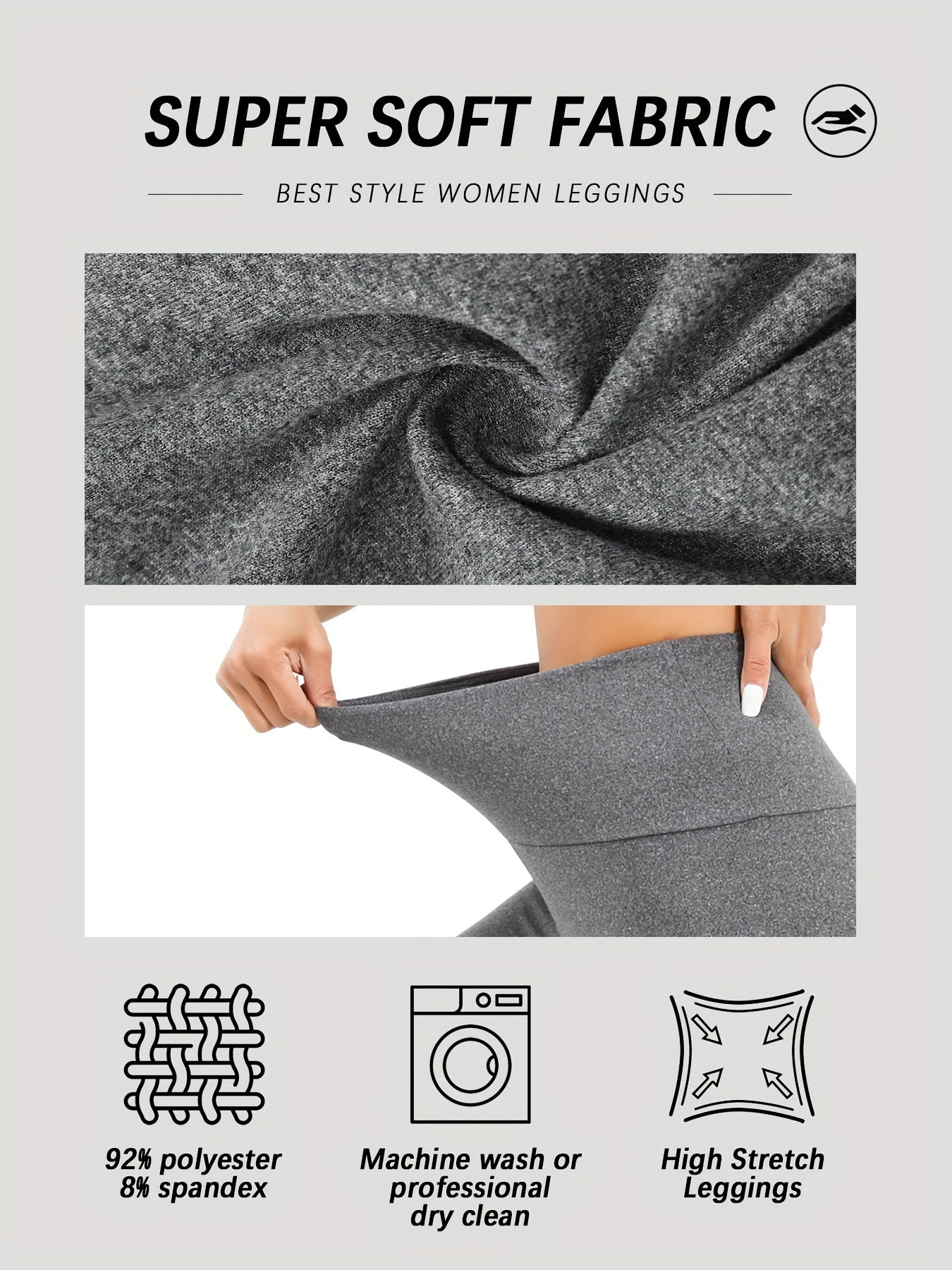 Super Soft High-Waisted Leggings for Women - MISCOZY