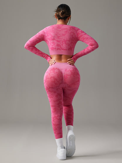 Miscozy Seamless High-Waist Fitness Sports Set