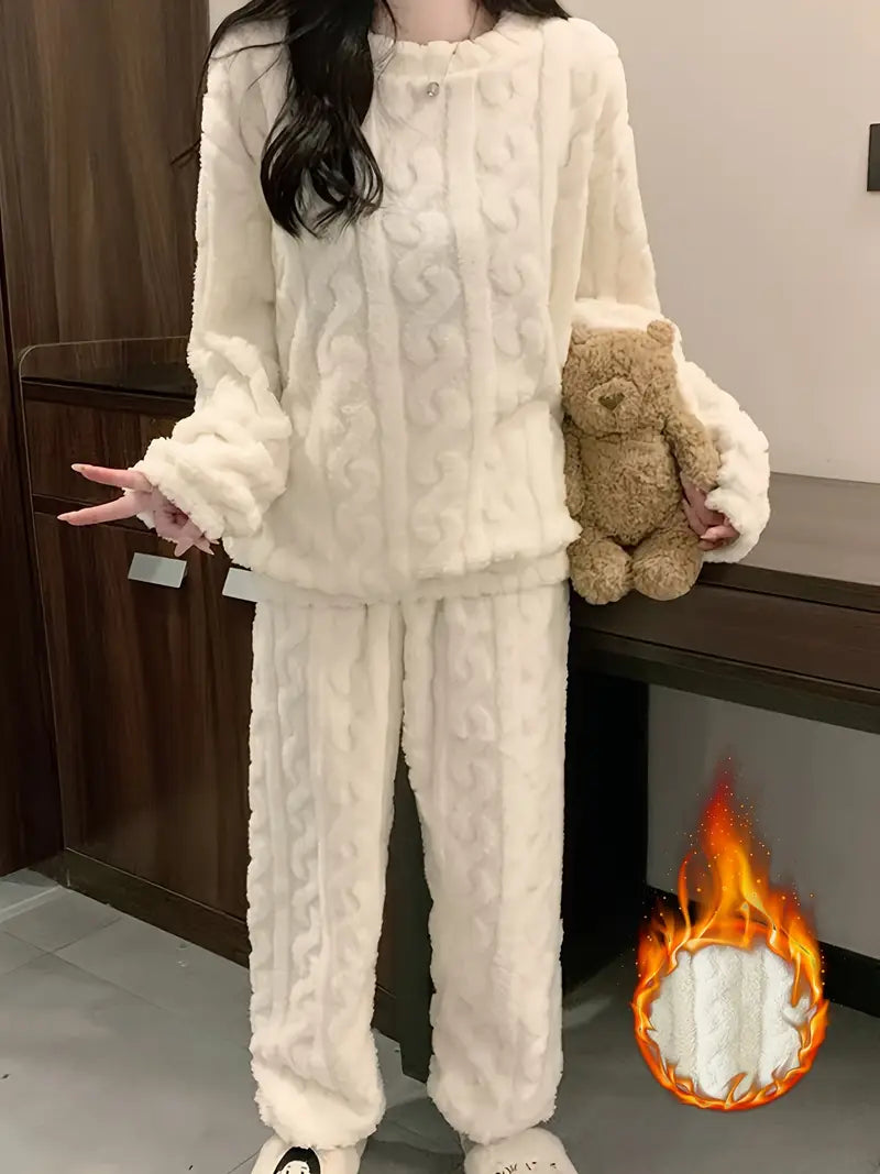 Women's Cozy Plush Pajama Set