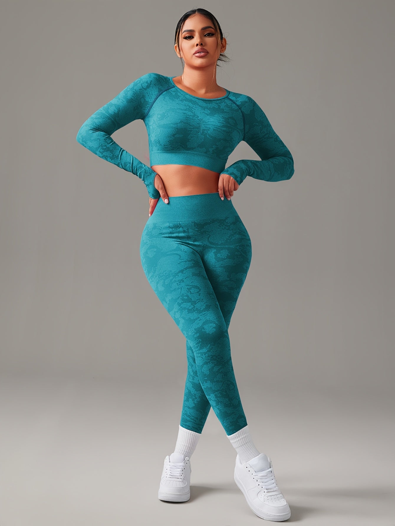 Miscozy Seamless High-Waist Fitness Sports Set