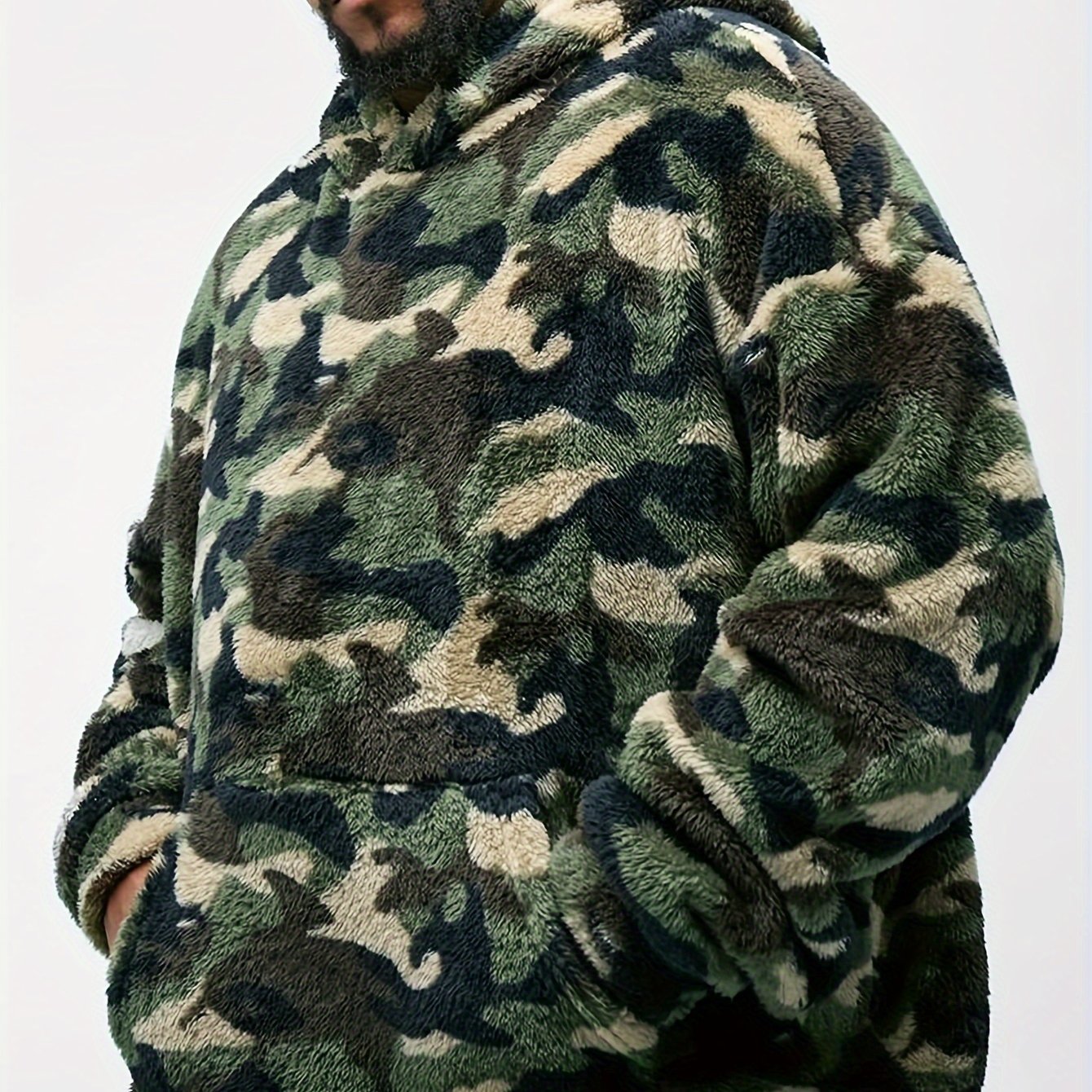 Men's Casual Camo Knit Hoodie - MISCOZY