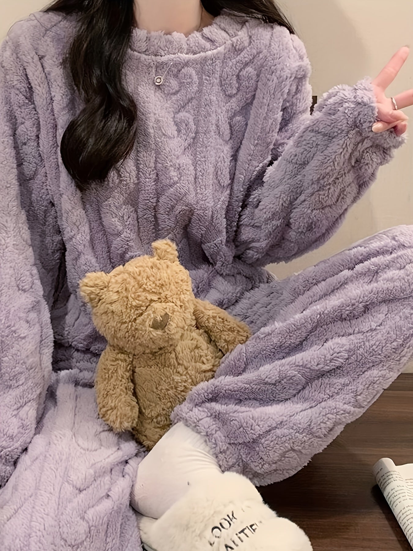 Women's Cozy Plush Pajama Set - MISCOZY